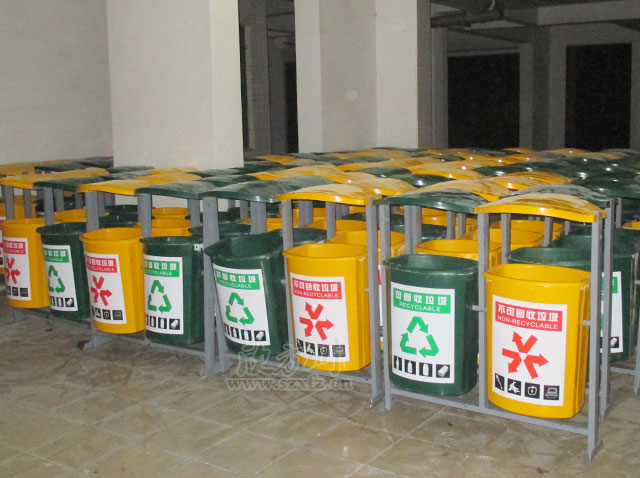 環(huán)衛(wèi)分類玻璃鋼垃圾桶