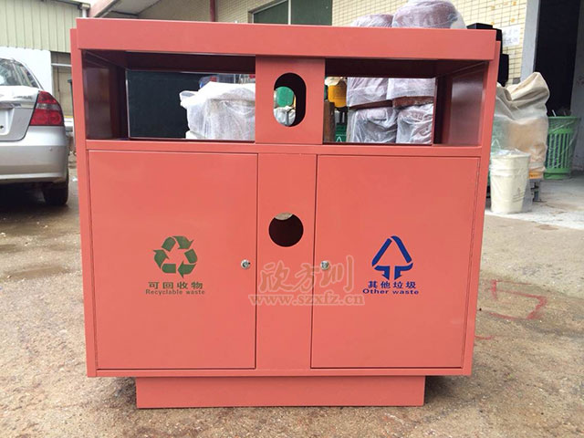 不銹鋼烤漆垃圾桶圖片