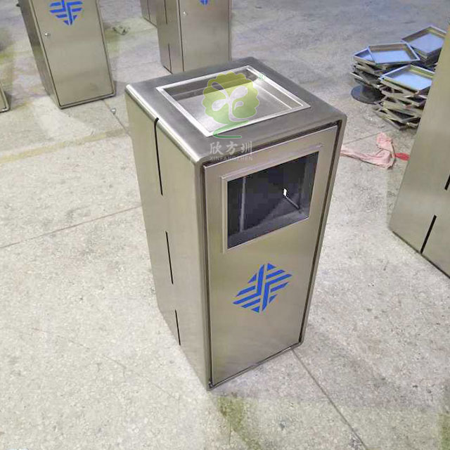 室內小型方形不銹鋼果皮箱