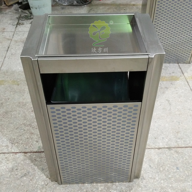 小型室內方形不銹鋼果皮箱