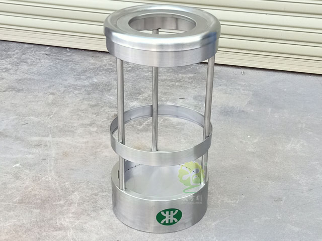 地鐵不銹鋼圓形防爆果皮箱