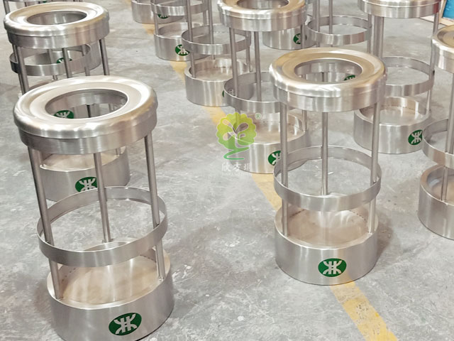 地鐵不銹鋼圓形防爆果皮箱