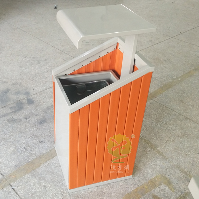 公園創意單筒鋼木垃圾箱