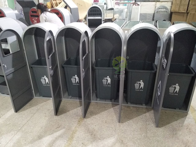 深圳1+5市政單位6分類垃圾箱玻金塑紙燈管回收箱