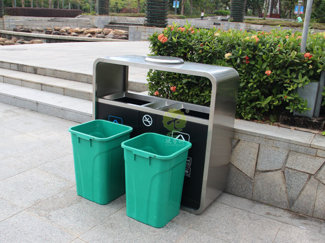 物業(yè)小區(qū)雙分類(lèi)鋼制垃圾箱