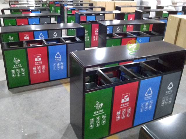 戶外四分類垃圾果皮箱