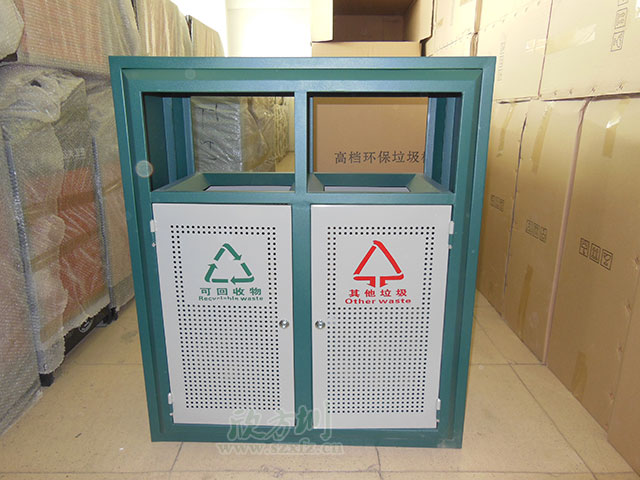 公路鋼制分類垃圾桶