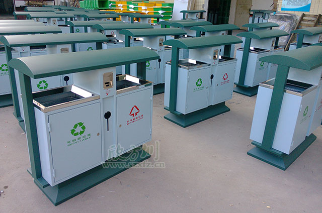 機關鋼制分類垃圾桶